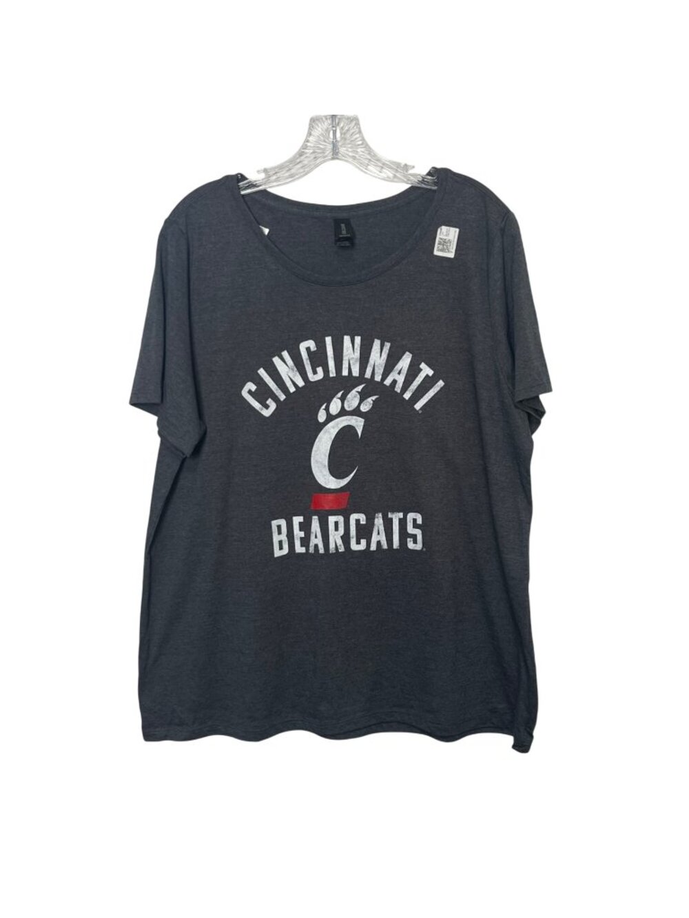 Cincinnati Bearcats Tshirt Womens 2X Gray Fanwear Short Sleeves Fanwear